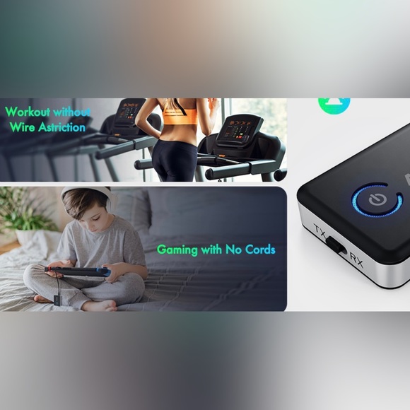 Aisidra 2-in-1Bluetooth AUX adapter for TV/car/PC/MP3 player/home theater/switch - Picture 6 of 6